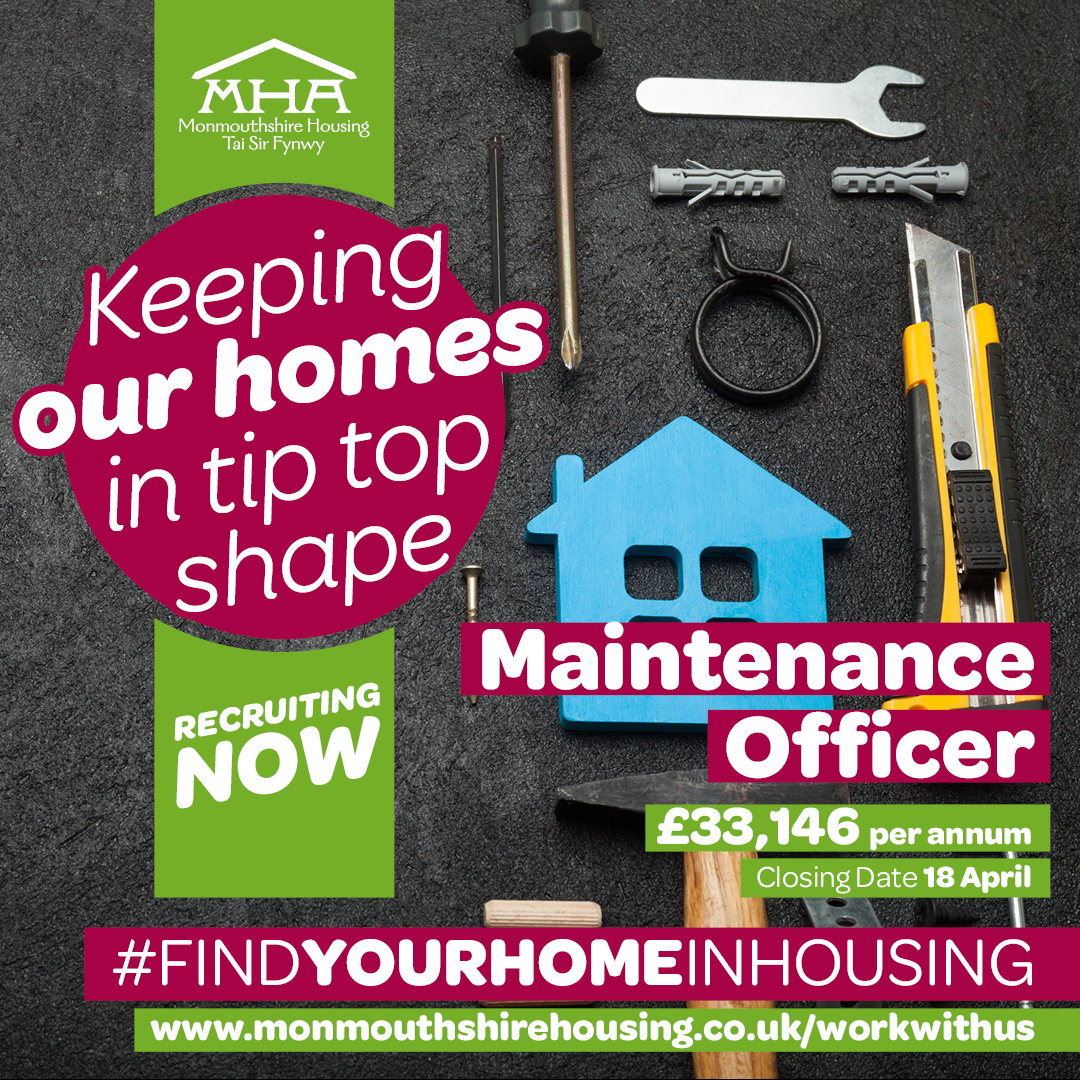 Mon_Housing's tweet photo. We are recruiting for a motivated Maintenance Officer with good communication skills, who can help us keep our homes in tip top condition! 🏡⭐️ Apply here: https://t.co/nFh92KsUiQ

#ThisIsHousing #HousingJobs #FindYourHomeInHousing https://t.co/t6Ip42XGWJ