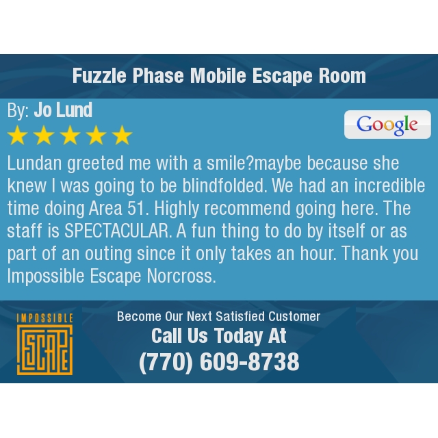 EscapeNorcross's tweet photo. 5 Star: Jo L. "Lundan greeted me with a smile…maybe because she knew I was going to be blindfolded. We had an..." https://t.co/cVfTMxxJYq https://t.co/9yPt6pF5PC