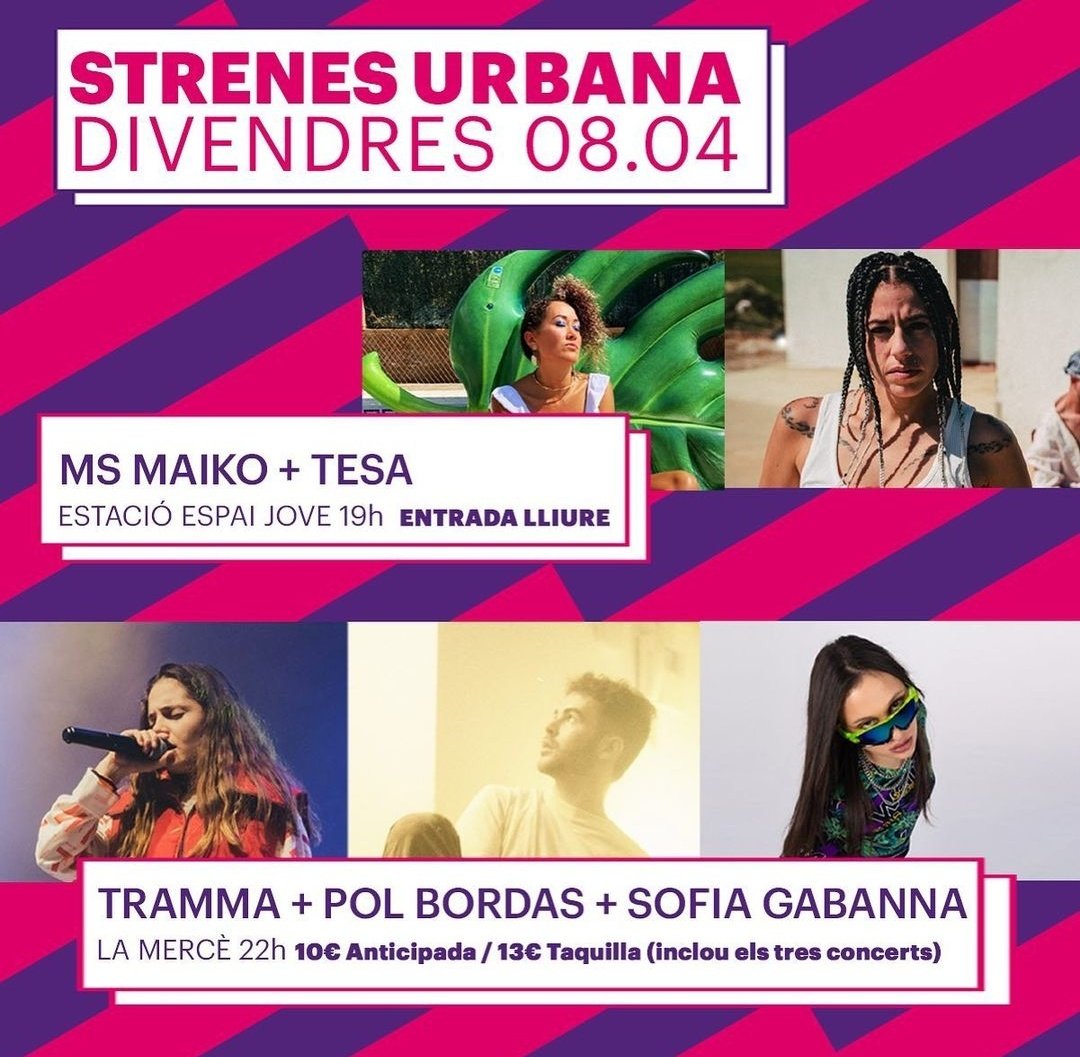 Concert de TESA a Girona aquest divendres 8 dins el Festival Strenes.

📍Estació Espai Jove
⏲️19h
🎟️Gratuït

#girona #festivalstrenes #concertscatalunya