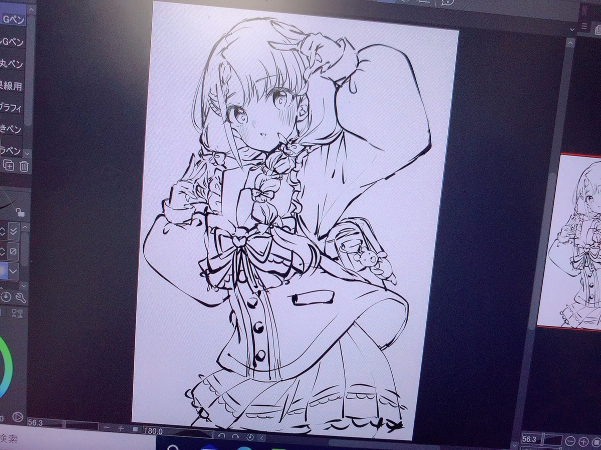 凪ちゃんラフです✏️✨ 