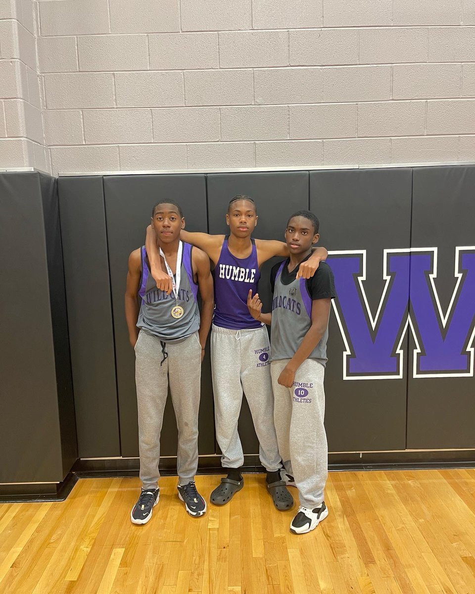 coachsemien's tweet photo. Big congrats to my Humble Middle School High Jumpers. 1st 2nd and 3rd in the District Meet. 🥇🥈🥉 https://t.co/5jkFGqESr8