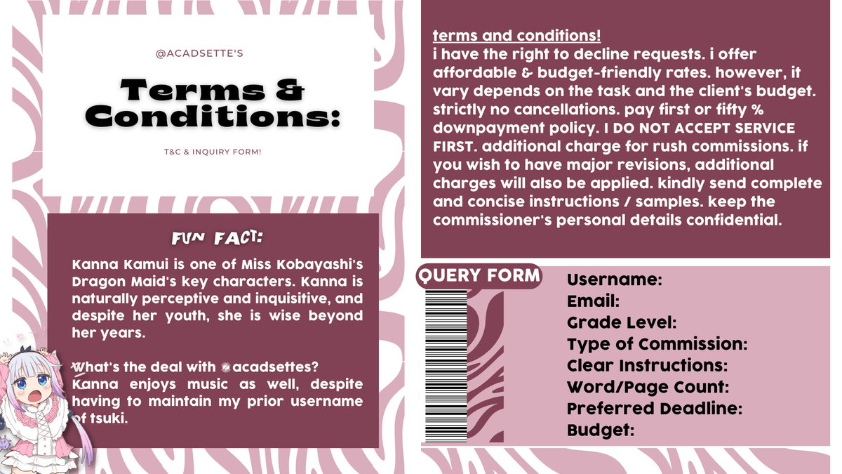 📓 — how kanna help you? 

no more backlogs, i've got you covered ☻ let's get back on track and spool your tasks; notify us right now! 

𓍼 acadsettes.carrd.co
𓍼 #kannatapes : #kannaslots
( t. lf commissioner lf acad service online )
