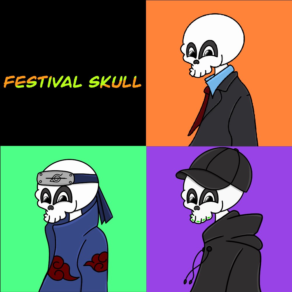 Collection Festival skull on #Cryptocom.
This collection has 500 unique designs. 
Price $5 
crypto.com/nft/collection…

#Cryptoart #Cryptocomnft #NFTCollectors #nftdrop #nftcommunity   #NFTTHAILAND #nftart #crofam  #FFTB  #Cronos