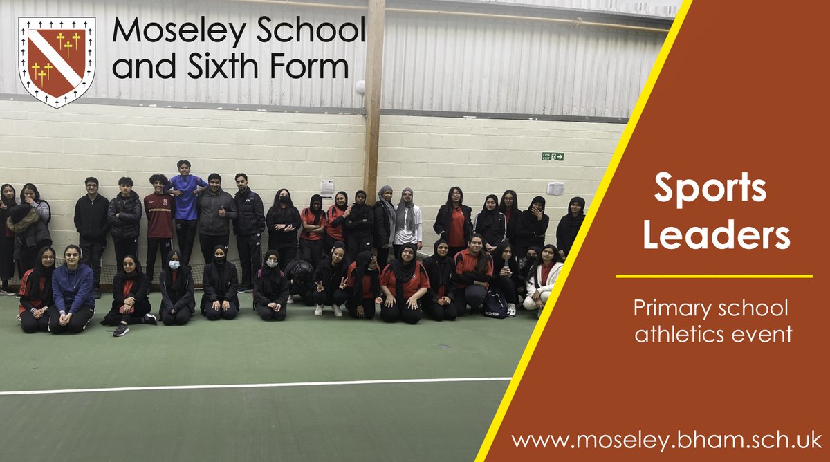 MoseleySchool's tweet photo. Last week 50 year 10 & 12 sports leaders helped run a primary school athletics event. Our students lead over 1,200 pupils over the course of the day. They did an absolutely amazing job & showed #ambition #supportiveness & #Effectivecommunication #RAISE https://t.co/CR2dHxeN7i