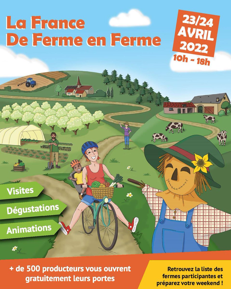 De ferme en ferme 2022 :
Découvrez le programme, les fermes participantes et la localisation des circuits découvertes par département dans toute la France.
webzine.voyage/de-ferme-en-fe…

#fermeenferme #agriculture #evenement #france #departement