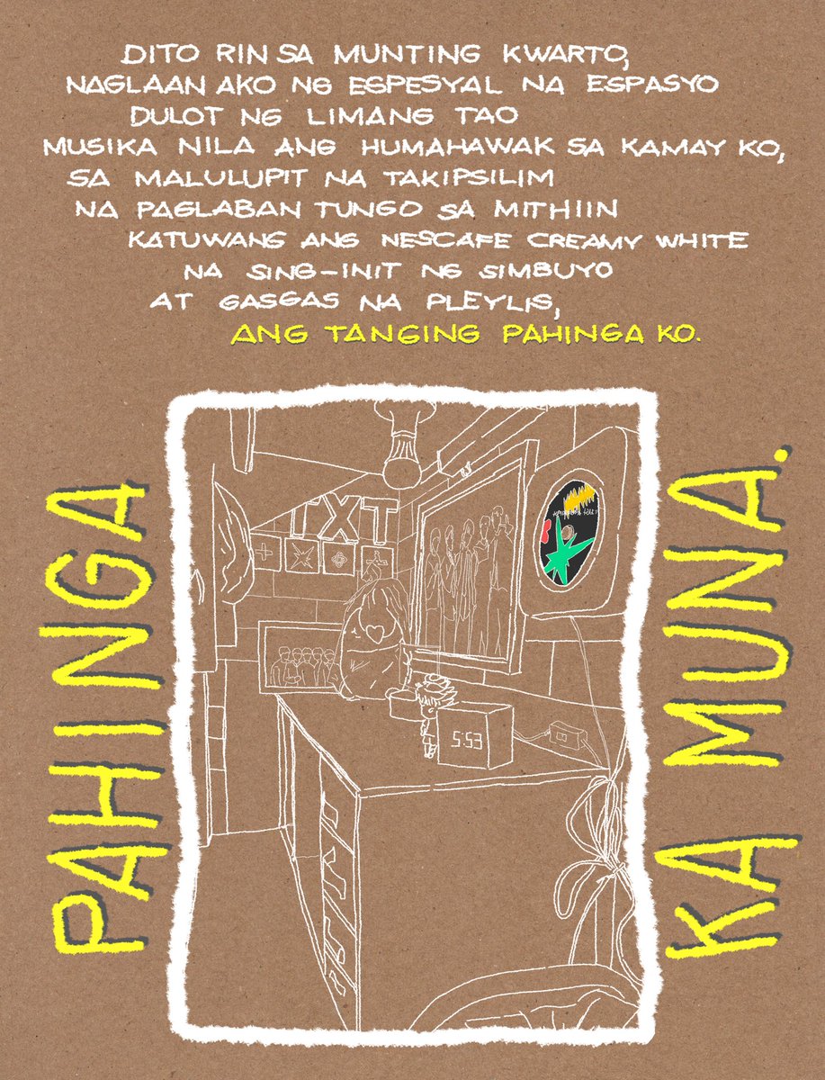 txtsama's tweet photo. just wanna share a part of a zine i made last sem for theory of architecture about our personal spaces where i featured txt hshahaha, 
ig ya'll can relate that we'll always find a way to mention @TXT_members hshahahaha https://t.co/1CtD1l0Xqd