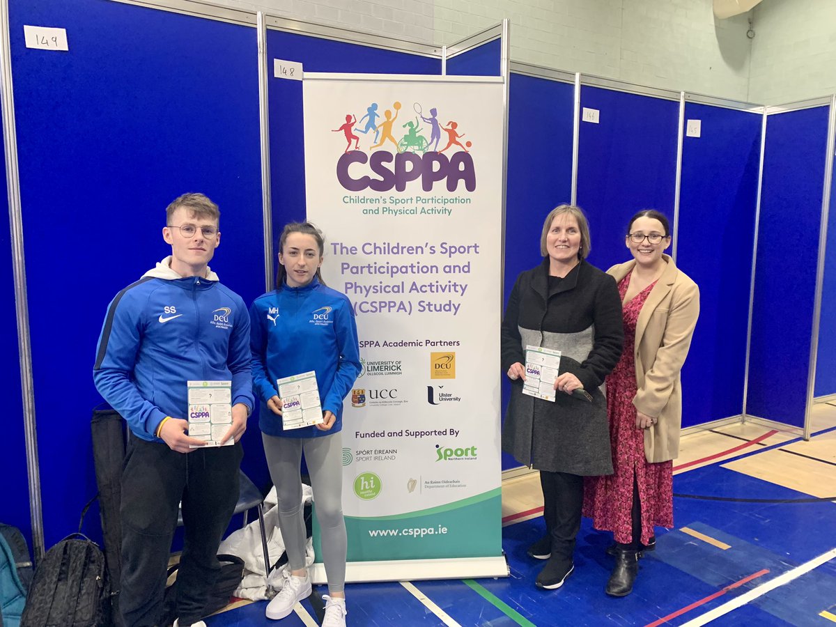 CSPPA_IE (@csppaie) on Twitter photo Joined by CSPPA interns Mia and Stephen from <a href="/dcu_shhp/">DCU School of Health and Human Performance</a> who are representing the team at <a href="/PEXpoIreland/">PEXpo Ireland</a>
<a href="/CatherineBWoods/">Catherine Woods</a> <a href="/BlathinCasey/">Dr Bláthín Casey</a> <a href="/FlynnMc/">Paul McFlynn</a> @sjbelton <a href="/PAfH_UL/">Physical Activity for Health Research Centre @UL</a> Joined by CSPPA interns Mia and Stephen from <a href="/dcu_shhp/">DCU School of Health and Human Performance</a> who are representing the team at <a href="/PEXpoIreland/">PEXpo Ireland</a>
<a href="/CatherineBWoods/">Catherine Woods</a> <a href="/BlathinCasey/">Dr Bláthín Casey</a> <a href="/FlynnMc/">Paul McFlynn</a> @sjbelton <a href="/PAfH_UL/">Physical Activity for Health Research Centre @UL</a>