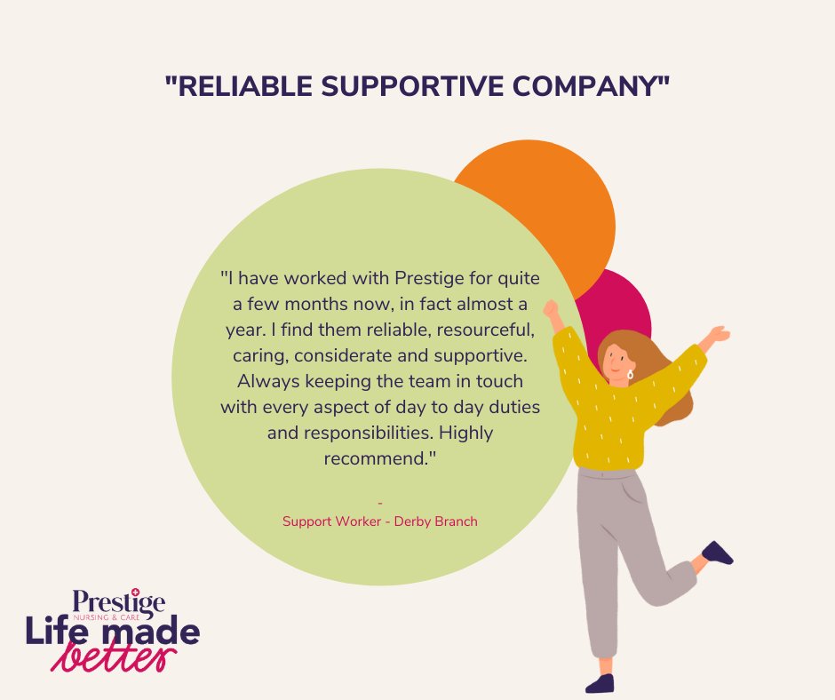 PrestigeNandC's tweet photo. Excited to see a very positive 5 star review from a #carer at our Derby branch. Well done to the Derby team!⭐

#Lifemadebetter #Homecare https://t.co/B7Lec8GoaG