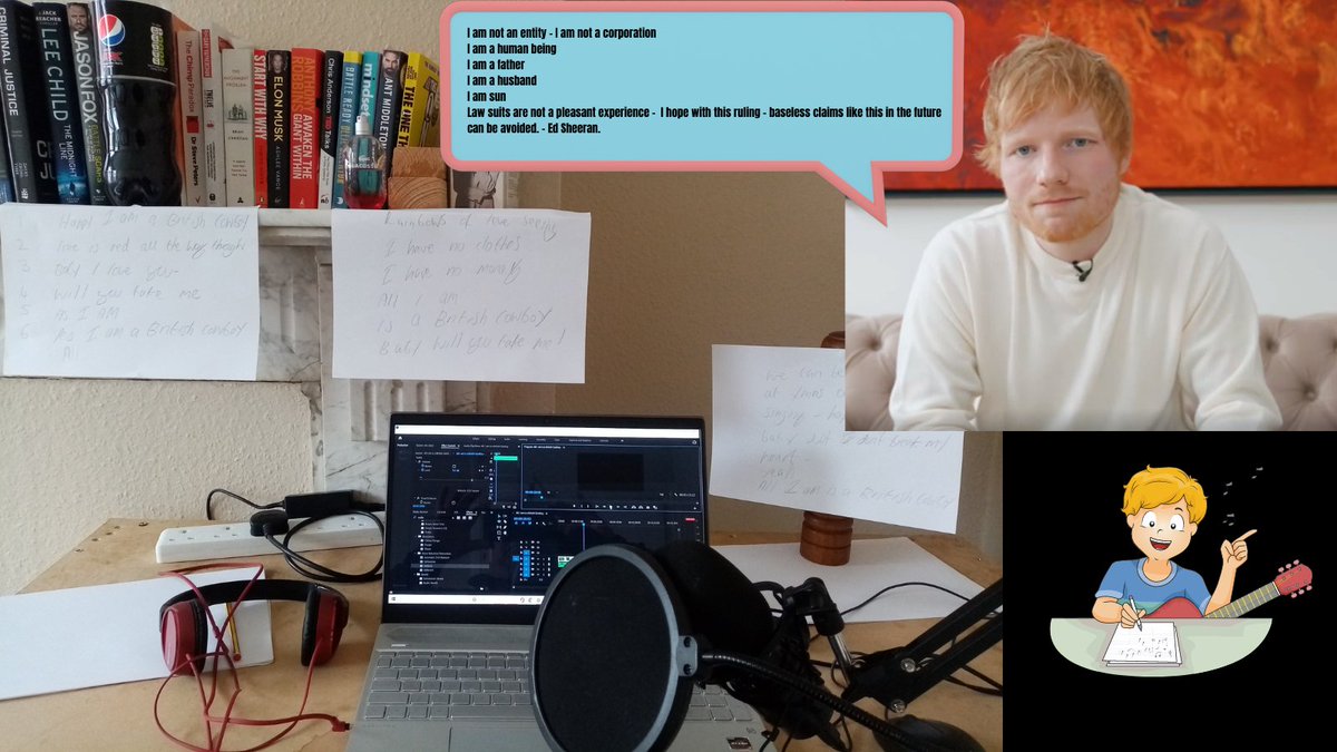 StudentsNow2022's tweet photo. I am with @edsheeran lawsuits are not a great experience and we simply need to enjoy our songwriting not argue who wrote it! 😊👍🎤 #SongWriting #EqualityForALL https://t.co/PvOhrIAdrt