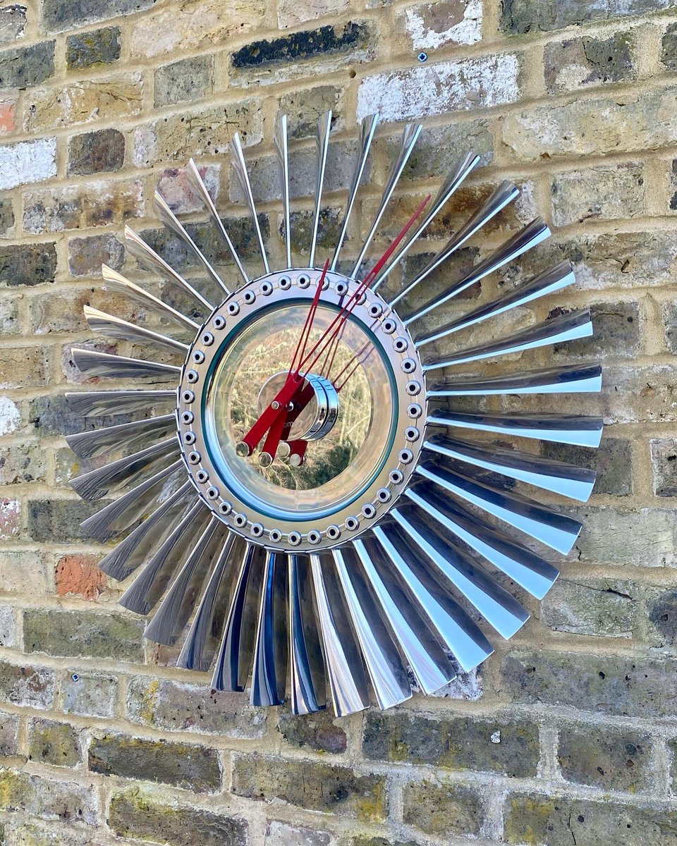info_intrepid's tweet photo. Summertime has arrived, let's hope the weather keeps improving , take a look at our new clocks, all created from aviation pieces# https://t.co/q972llMAjF