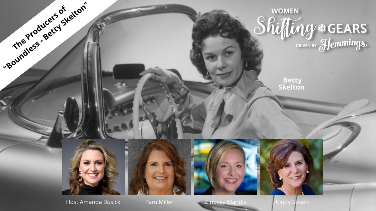 WomenShifting's tweet image. She was boundless. She was Betty Skelton. Her story was unknown until 3 determined women worked tirelessly to uncover &amp;amp; produce it. @FOXSports Lindsey Mandia &amp;amp; Pam Miller join GSEvents Cindy Sisson to share the story of Boundless w/host @AmandaBusick.

&amp;gt; apple.co/3KhC1Ya