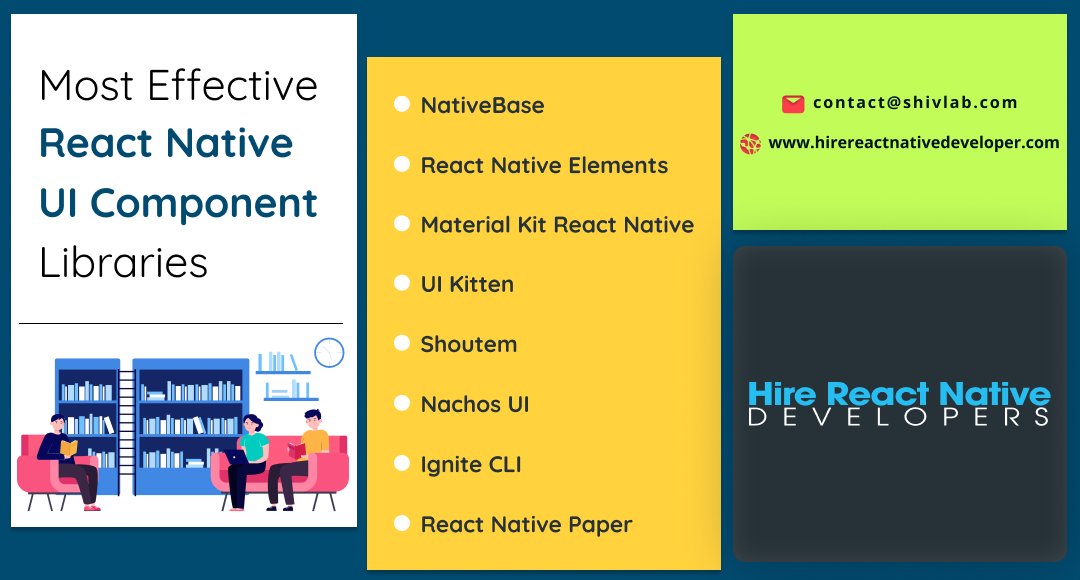 reactdevelopers's tweet image. Here are the Most Effective #ReactNative UI component libraries to build a next-gen #mobileapp.

#hirereactnativedeveloper #mobileappdevelopment #100DaysOfCode #Coding  #CrossPlatform #reactnativedeveloper #reactnativeapp  #BuildApp #ReactNative2022 #knightcoders #shivtechnolabs