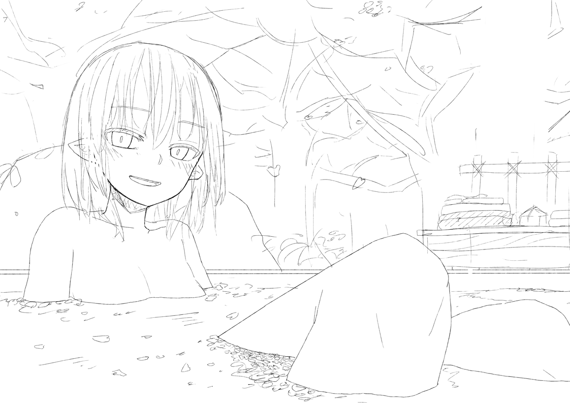 定期的に描きたくなる温泉らふ 