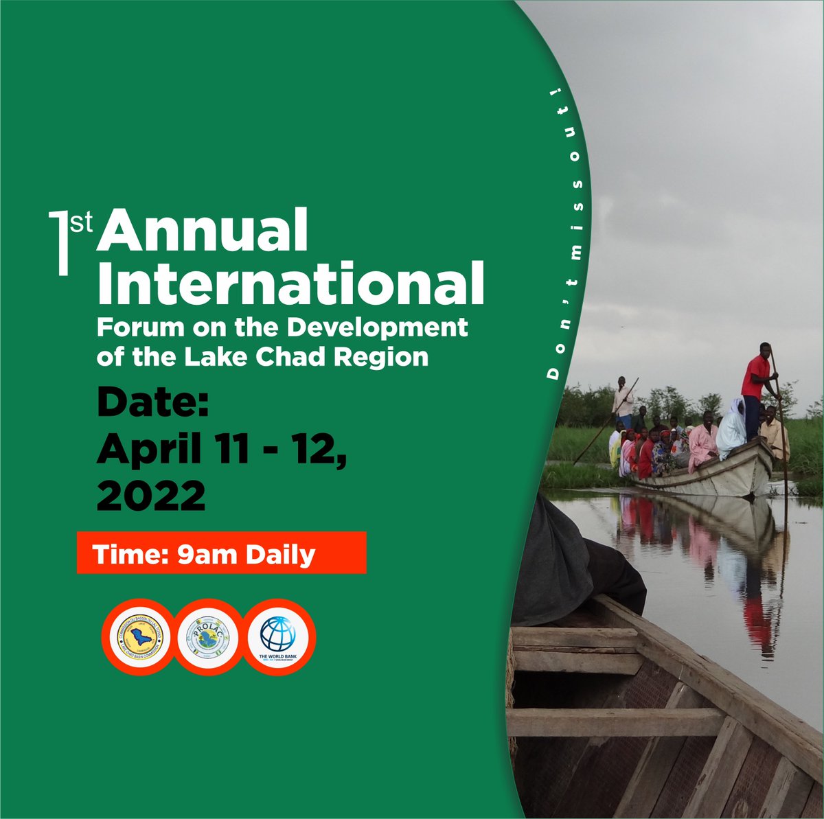lcbc_cblt's tweet photo. 14.Beyond the discussions and debates, the #LakeChadForum is also an informal platform for high-level exchanges among LCBC member states, and between member states and Technical and Financial Partner (#TFPs)
#LakeChadForum #ClimateChange
Register now: https://t.co/K0xPcLc1Lx https://t.co/IrXDhIcRb1