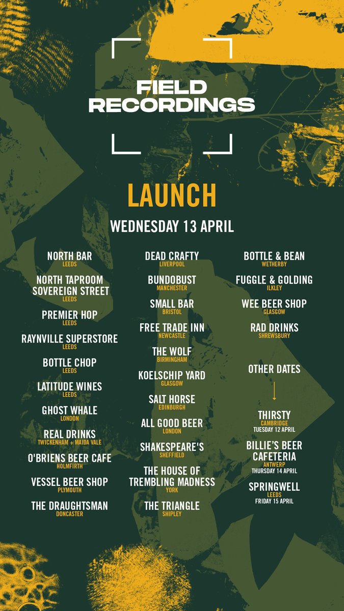 Field_Rec's tweet image. Launching across the UK - Wednesday 13th April

Our debut beer - A Hymn for the Fields - A dry hopped Saison cop pitched with Sauvignon Blanc wine yeast.

Full details here : bit.ly/3NTAUzQ