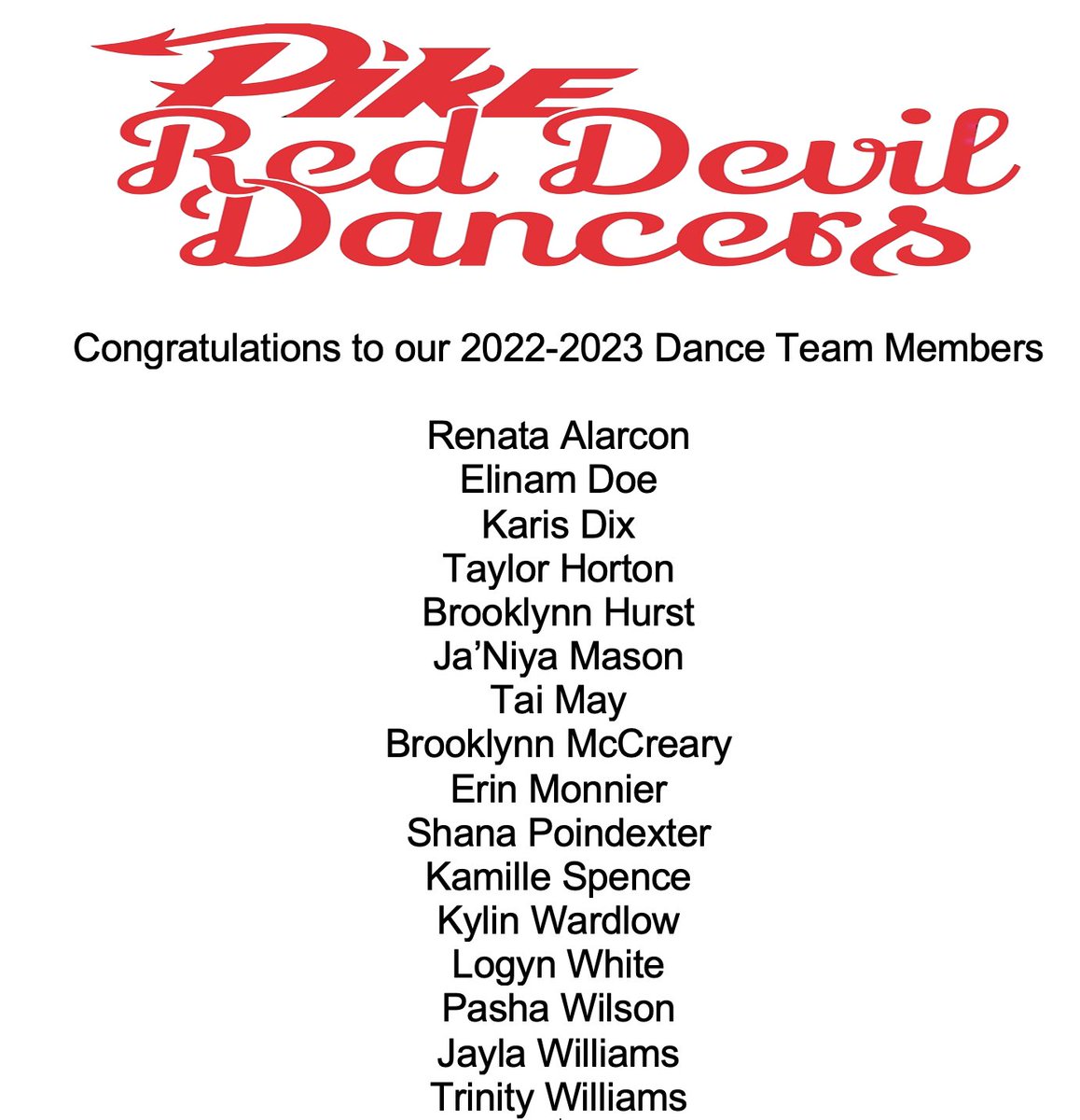 Congrats to our members for the 2022-2023 Dance Team! Be sure to check your email! ❤❤❤