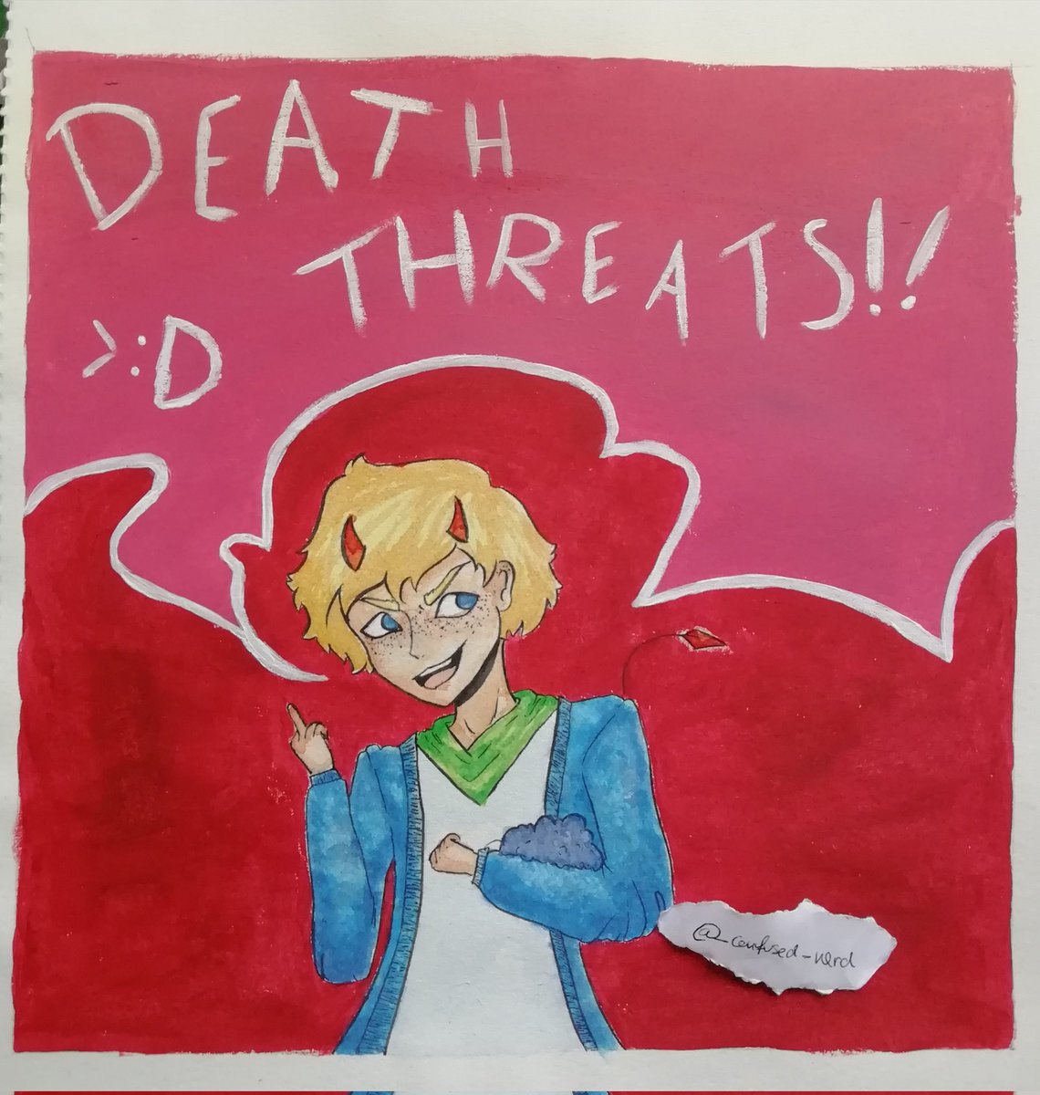 _confused_nerd's tweet photo. @asexualmcyt I'm R, an aroace artist that usually draws dsmp but also other stuff
I'm trying to get to 300 followers rn :> https://t.co/JWrrHLWQej