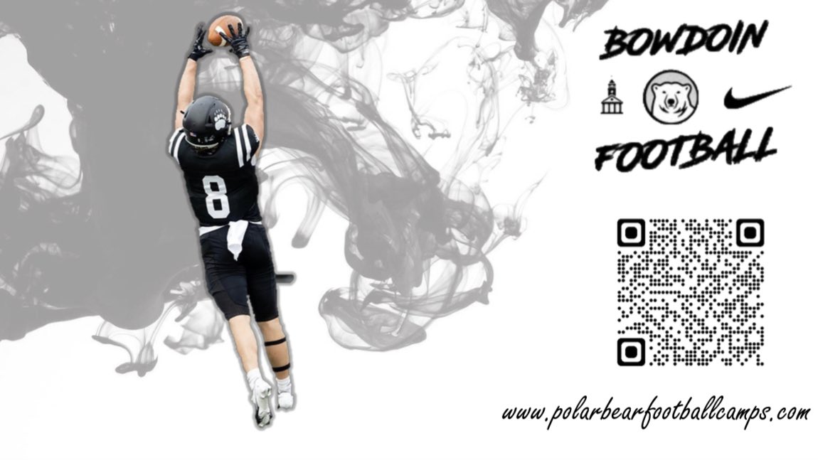 BowdoinFB's tweet photo. Only a few weeks away from having some elite talent on campus for our Jr. Day / Prospect Camp ‼️

Take the first major step in becoming a Polar Bear 🐻‍❄️

https://t.co/1K6VxN2uqe

#TheHunt🐾 https://t.co/t19IyTebYr