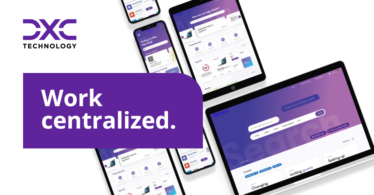 Give employees personal access to IT services anytime, anywhere. See how centralized workplace services reduce downtime and improve productivity: dxc.to/3DyhlZd
