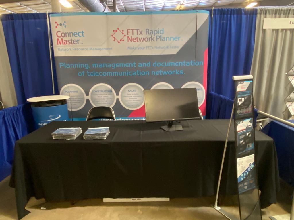 ConnectMasterUS's tweet photo. Our booth is ready and we are waiting for you in the next two days to show how ConnectMaster and Netcon can assist your company to design, manage and operate your telecom networks. Booth #432
#NetconAmericas #netcon #ConnectMaster  #TCEIEXPO #VertGIS #Telecommunication #fiber https://t.co/YRLkXMEHst