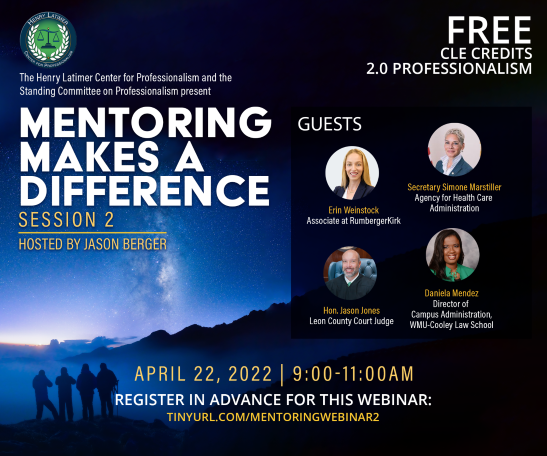 rumbergerkirk's tweet photo. Mentoring Makes a Difference free professionalism CLE from @TheFlaBar's Henry Latimer Center for Professionalism and Standing Committee on Professionalism. @RumbergerKirk's Erin Weinstock offers her POV. #MentoringMatters #RKAssociateLife #AssociateLife https://t.co/RE6Lq6xvrr https://t.co/OiFZ1R2NYz