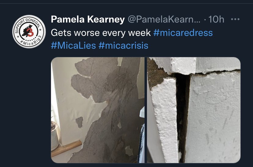 PamelaKearney3's tweet photo. Can’t help but think how many more years will we be tweeting as the #MicaRedress scheme moves at a snail like pace and the #micadamage both physical and mental, wreaks havoc on our lives @MichealMartinTD @DarraghOBrienTD @micaactiongroup  @PaddyDiver4 https://t.co/kmrMk8tDdW