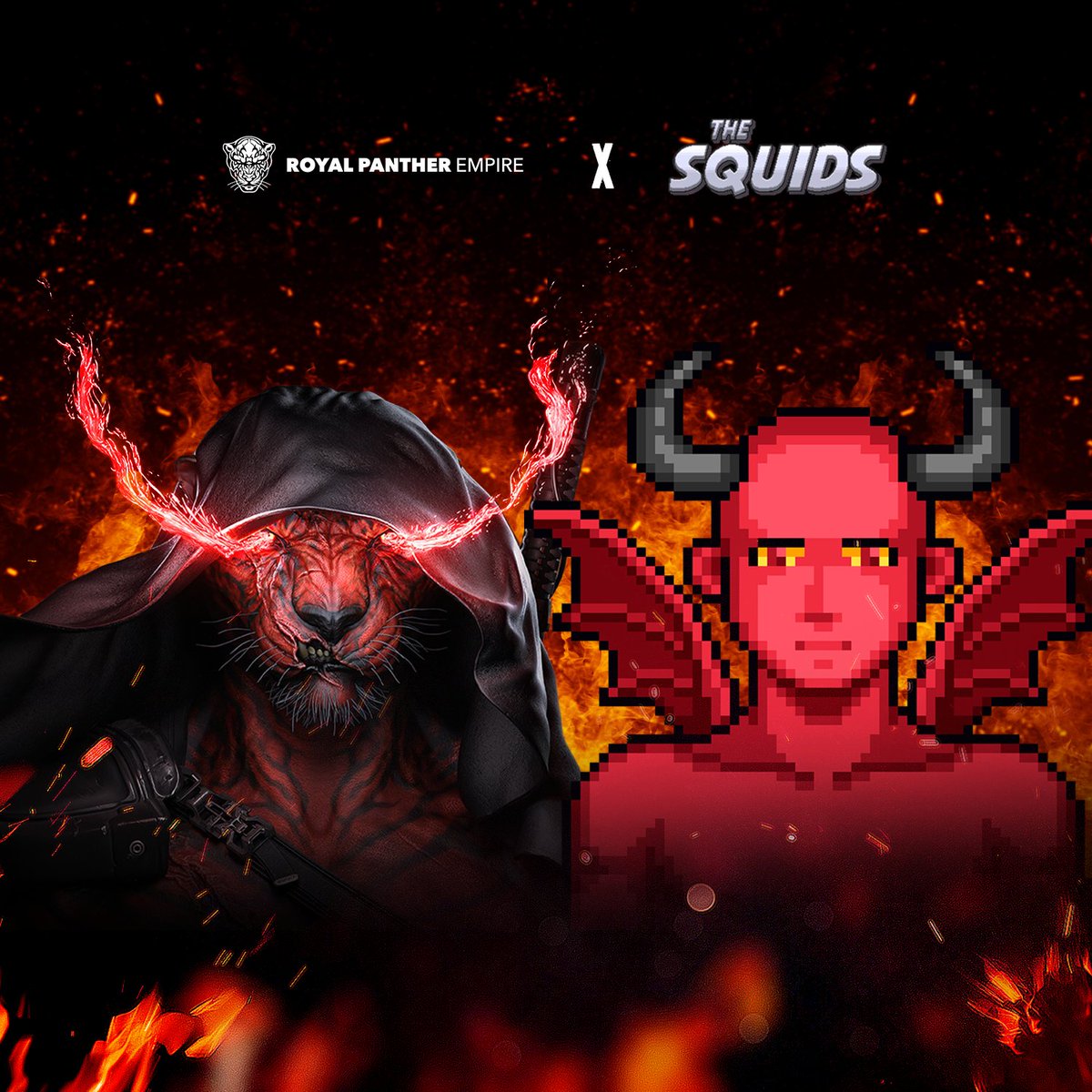 royalpantheremp's tweet photo. Royal Panther Empire x The Squids

The Squids has partnered with us to #giveaway 
- 5x Squids Inks to 5 winners
- 5x RPE Whitelist spots

To participate:
1. Follow both @royalpantheremp &amp; @TheSquids_NFT 
2. RT + Like
3. Tag  3 Friends 

In 48 hours, 10 winners will be chosen. https://t.co/gnGarYUvhn