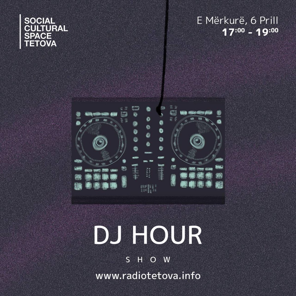 SpaceTetova's tweet photo. Sot fillojmë me emisionin e rregullt javor ‘DJ HOURS’ i kuruar nga DJ-të rezidentë të Hapësirës, furnizuesit kryesorë të funk, soul dhe hip-hop, disco house dhe techno, si dhe të ftuar të cilët do të ndajnë përmbajtjet dhe shijet tyre në kolonën zanore të ditës. https://t.co/zHUcgKLUPb