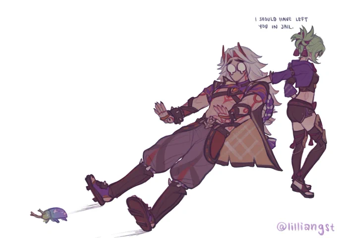 shinobu and itto based off this one tiktok audio ive been obsessed with #原神 