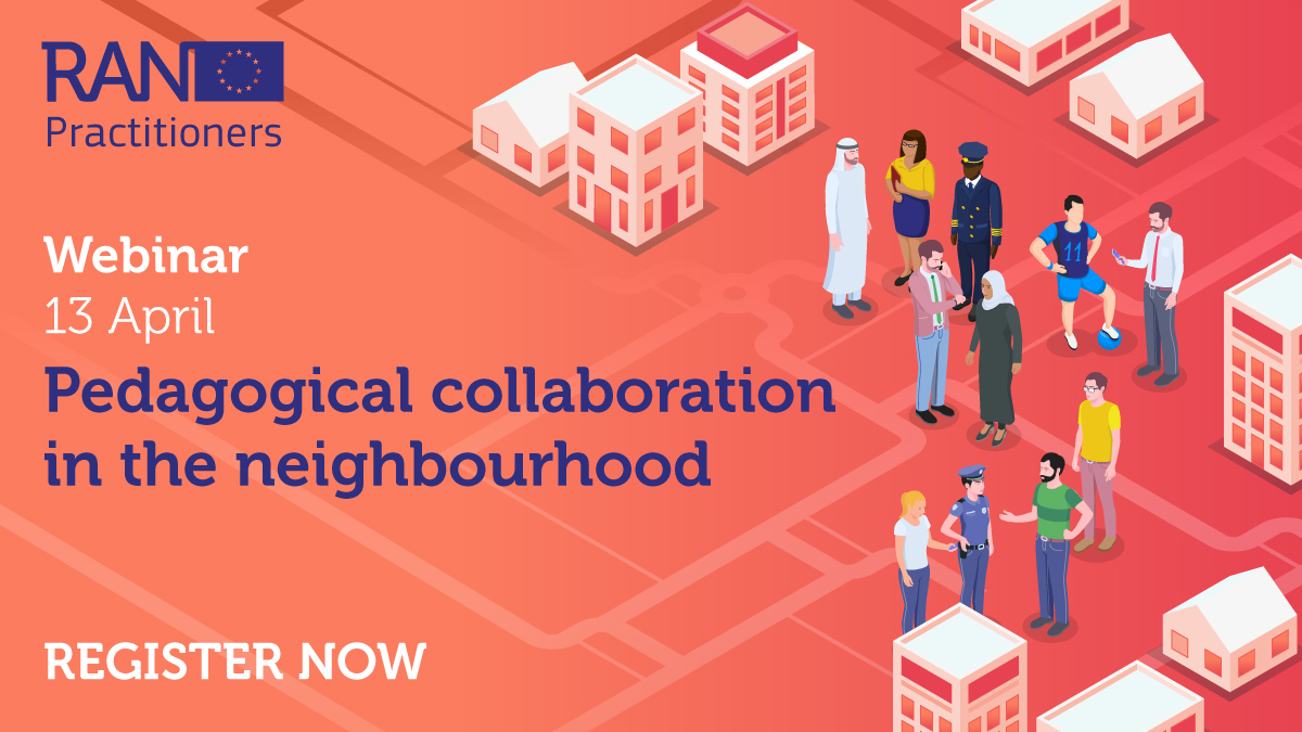 EUPreventionHub's tweet image. 📣 Last chance to apply
📅 13 April
How can we improve collaboration between local actors within a neighbourhood context, to achieve a holistic &amp;amp; effective P/CVE approach?
This upcoming #RANwebinar will provide useful answers.
Register to attend 👉bit.ly/3Dc5sbd