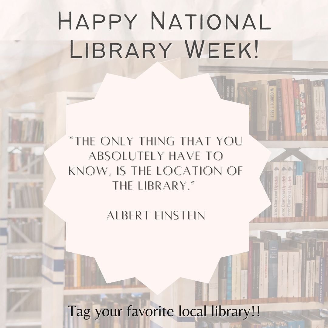 It’s #nationallibraryweek! TY to all the libraries and librarians who work so hard to promote a lifelong love of literacy & learning!
✨ TAG YOUR LOCAL LIBRARIES IN THE COMMENTS!✨#library #librarian #childrenslibrarian #childrenslibrary #kidlit #schoollibrarian #schoollibrary