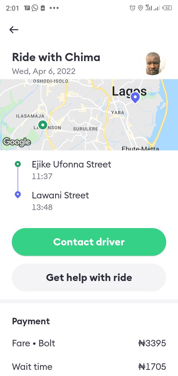 Chocoberry06's tweet photo. Dear @BoltNigeria @bolt @fccpcnigeria kindly look into my last ride as they are annoying irregularities first with pricing apps the driver on almost reaching my destination decided to follow another route which was 1 hour longer despite telling him otherwise https://t.co/qJdd7qGBbC