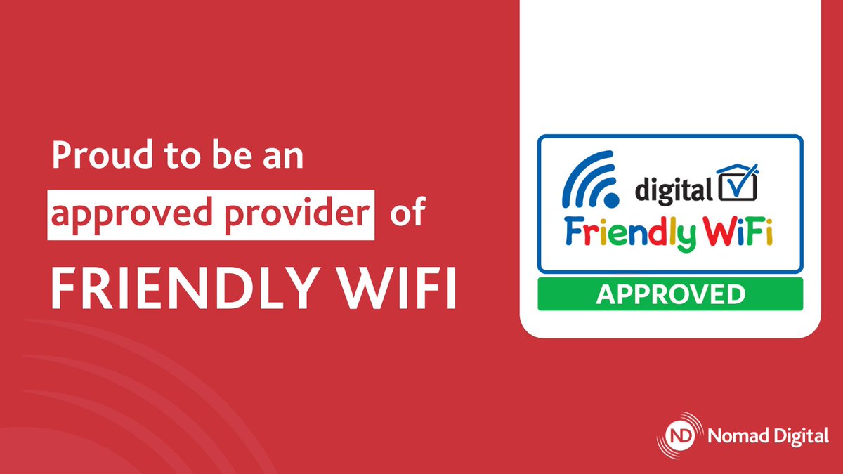 NomadDigital's tweet photo. 📶 Did you know?
Since 2018, we have been an approved provider of @BeFriendlyWiFi - a government-initiated safe #certification standard for #public #WiFi.
Find out more here 👉 https://t.co/KZlXLtNWyk
#friendlywifi #passenger #safety #staysafeonline https://t.co/UiHxOOOGDd