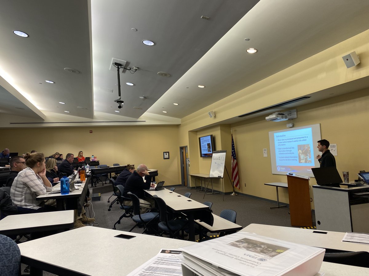 Had the privilege to teach Unit 5: Information and Intelligence Management at the EOC Support Academy yesterday along with <a href="/MKSeborowski/">Mary Kate</a> who taught Unit 4: EOC Planning, Operations, and Resourcing. #IMTEOC #EOCSupportAcademy #MDIMT <a href="/mdimt/">IMTIYAZ AHMAD</a>
