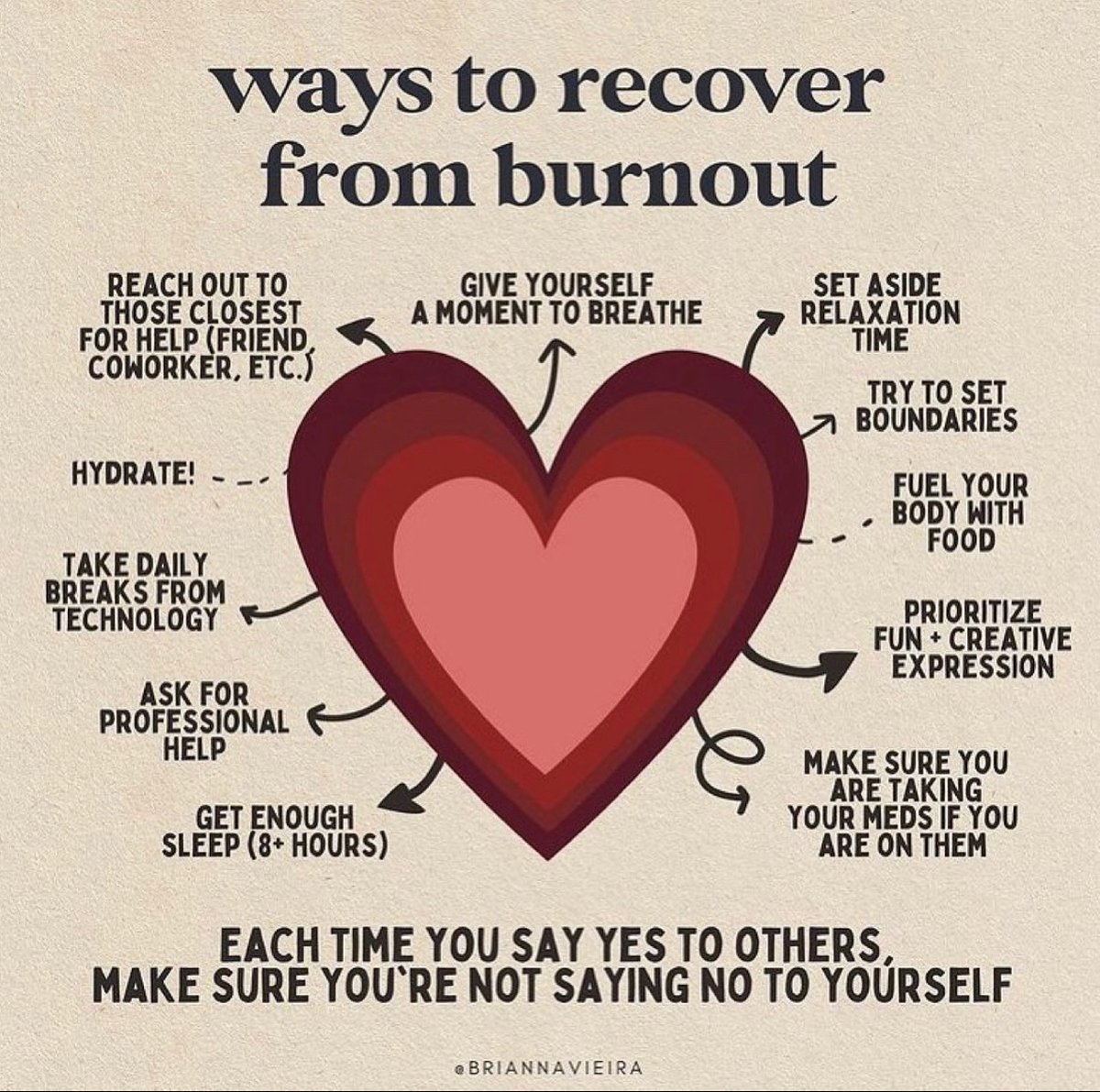 Sanar_Inst's tweet photo. Ways to recover from burnout 🌷

(📸 @briannavieira) #MentalHealthAwareness #MentalHealthTips #Healing #MentalHealth #MentalHealthJourney #SelfCare https://t.co/Fmi8W6S49l