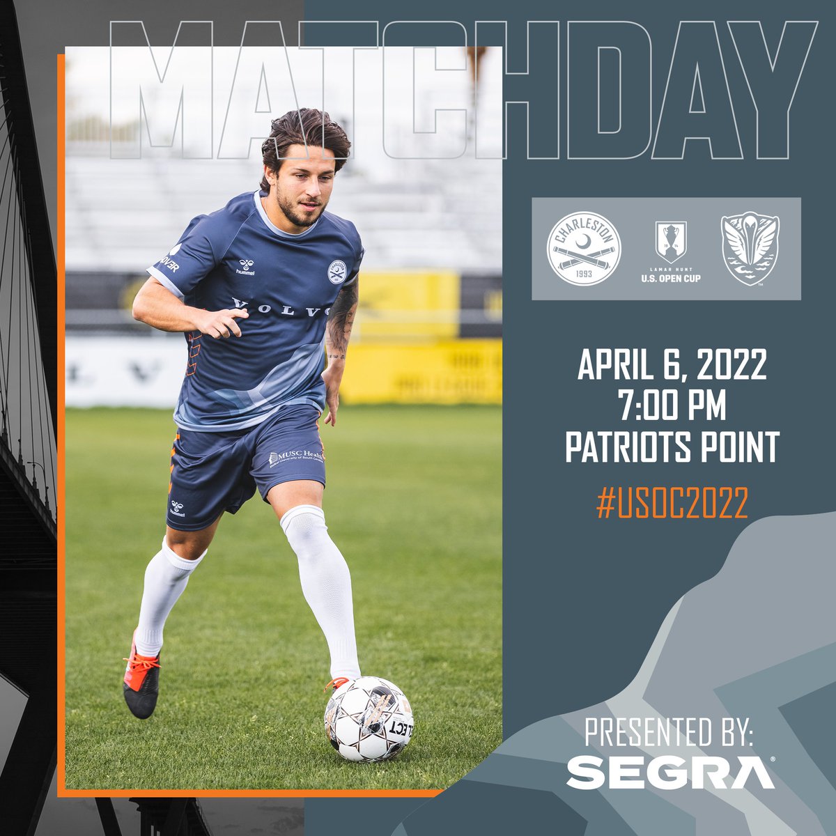Chas_Battery's tweet photo. 𝗢𝗣𝗘𝗡 𝗖𝗨𝗣 𝗠𝗔𝗧𝗖𝗛𝗗𝗔𝗬 🏆

The @opencup returns to the 843 tonight as we host @Tormenta_FC!

🎟️ https://t.co/A3aGeAJg0d
📺 ESPN+

#USOC2022 | #CB93 https://t.co/qoGQmvygYU