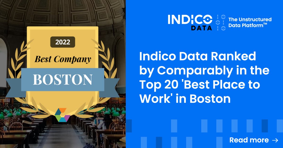 We just announced our ranking by <a href="/Comparably/">Comparably</a> in the Top 20 “Best Place to Work in Boston,” for 2022. We also rank in the Top 15% for our Overall Company Culture Score among companies with 51-200 employees. Find the details here: bit.ly/3r4gY3K