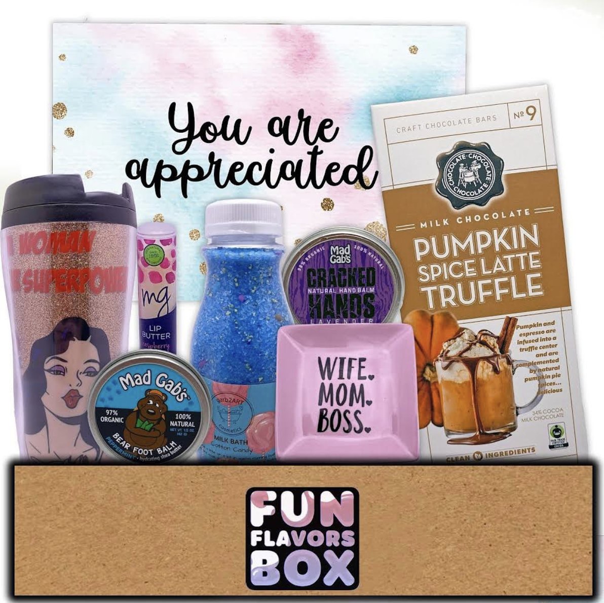 Chimpmart_2016's tweet photo. Want to show her how much she is #appreciated? Our Fun Flavors Box #Women’s Bundle is full of #selfcare items for a DIY spa day. Give the gift of #relaxation to the #specialwoman in your life. 👩🌹❤️
Get this here:
https://t.co/PAvxDYuwZu
.
#FunFlavorsBox #GiftForHer #GiftsForHer https://t.co/E0QZsOjpgG