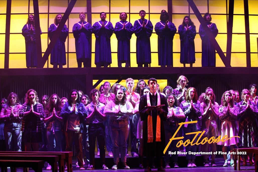 🚨🚨🚨FOOTLOOSE🚨🚨🚨

Come see Red River High School’s upbeat, rockin’ musical this week!

Thursday, Friday, and Saturday at 7:00pm and Sunday at 2:00pm@in the RR Performance Hall

🎸EVERYBODY CUT FOOTLOOSE🎷

#RED