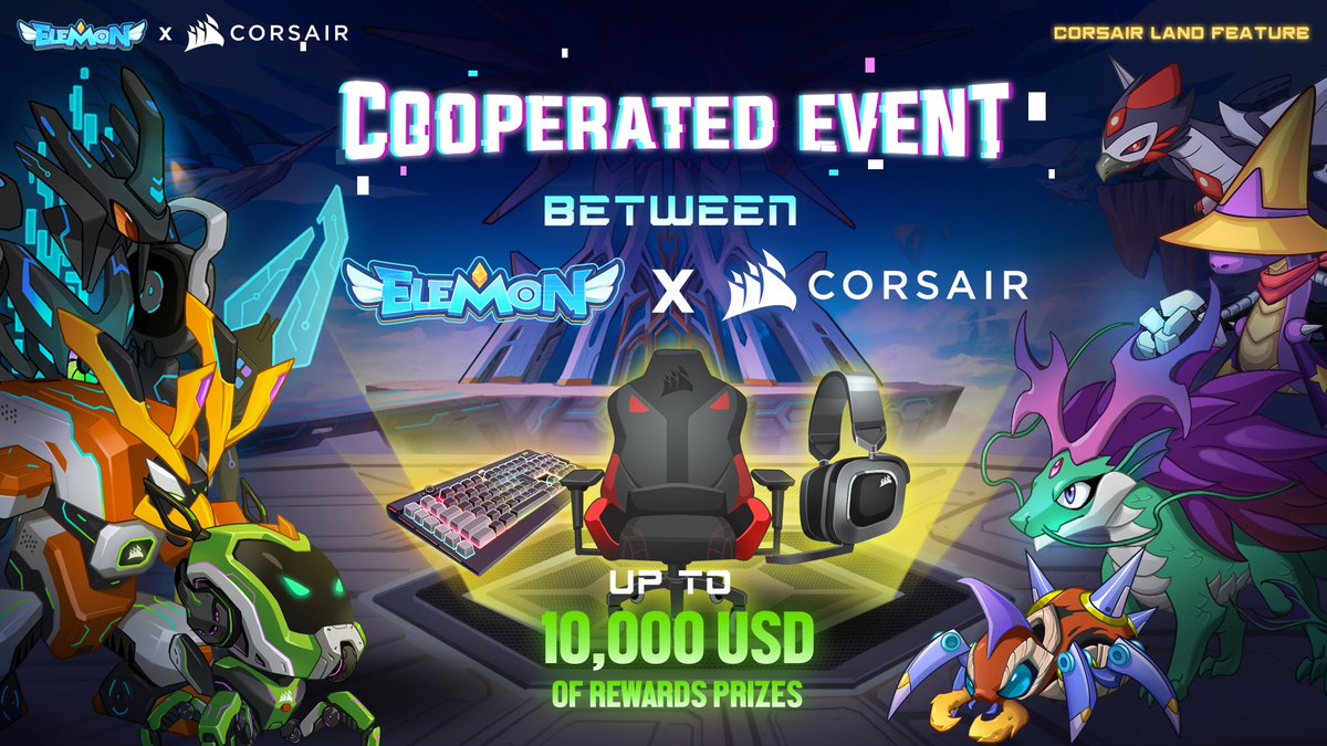 🌟 OFFICIAL ANN ABOUT CORSAIR LUCKY WHEEL OPENING TIME 🌟

Elemon team is glad to inform the official opening time of Corsair Lucky Wheel:

⏰ Duration: From 9:00 UTC 07/04/2022 to 16:59:59 UTC 21/04/2022

🌟 Tutorial: t.me/ElemonAnnounce…

#Elemon #CorsairLuckyWheel