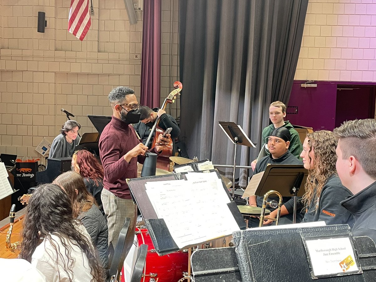 Much love to <a href="/Romey216/">Jerome Jennings</a>, <a href="/FoxboroHighJazz/">Foxboro High School Jazz</a>, and <a href="/jazzdotorg/">Jazz at Lincoln Center</a> for the outstanding opportunity to have Mr. Jennings work with our students yesterday. He spoke with such passion and love which crated a safe and transformative experience. We our forever grateful for your masterful work.