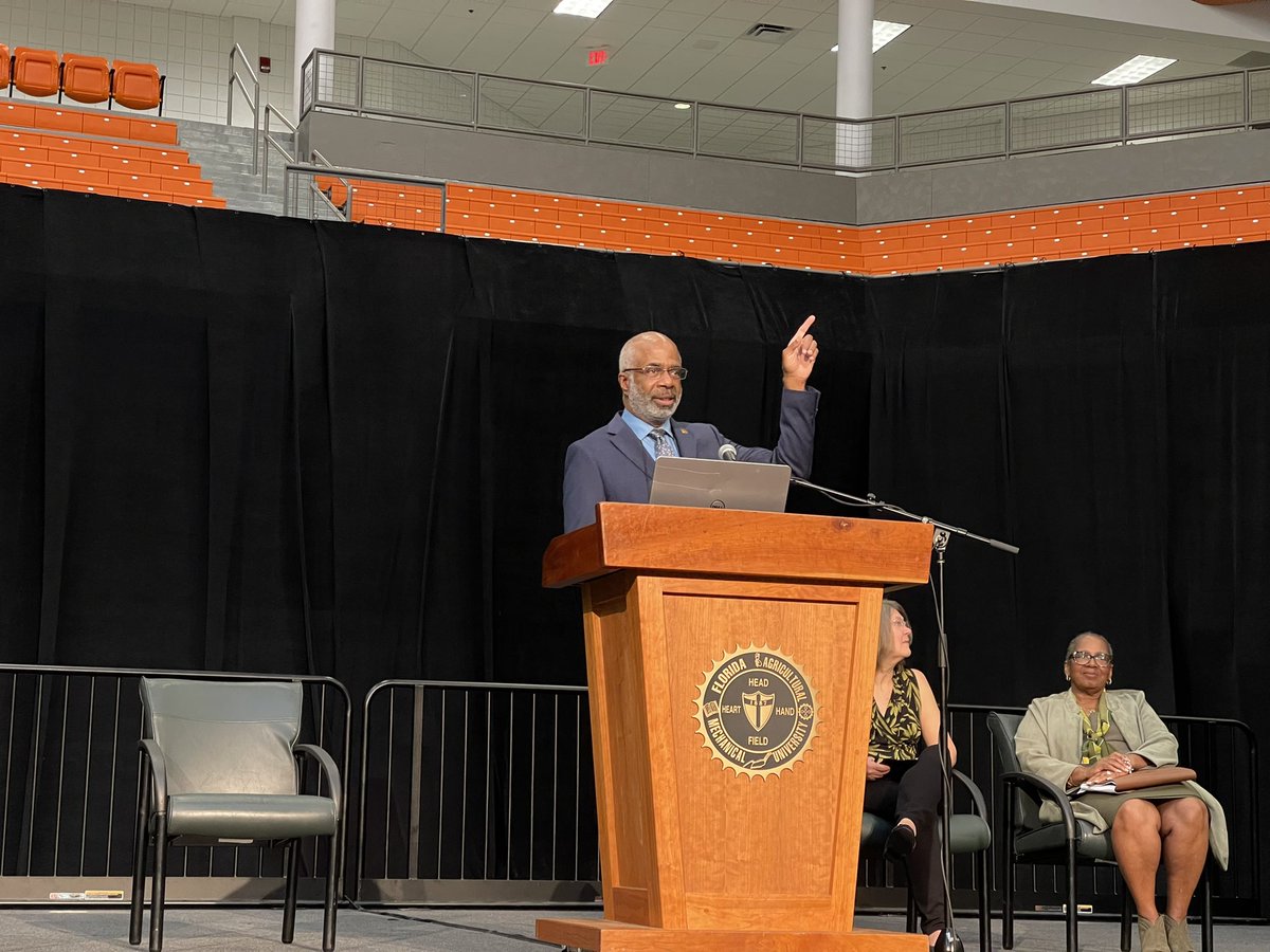 FAMU_1887's tweet photo. The tenth biennial #NOAAForum2022 has kicked off on the #Hill! Today’s keynote features our very own lead scientist and President Dr. @LRobinsonFAMU! #Rattlers let’s welcome these environmental advocates, researchers, and scientists to #FAMU! https://t.co/rdfVzO6dsC