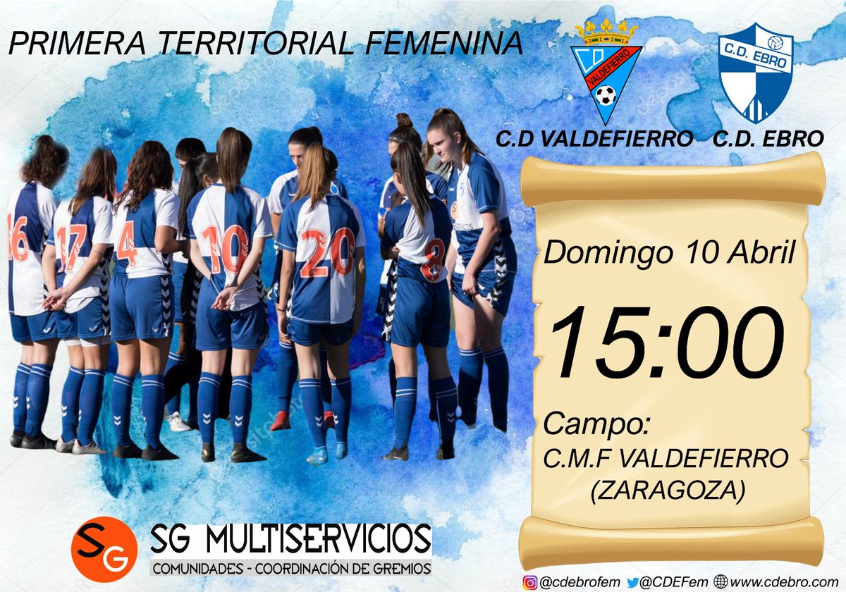 ⚽ JORNADA 23

🔛 Tras el parón por el Nacional sub-17 este fin de semana vuelven a la acción las #GuerrerasArlequinadas en Primera Territorial

🆚 Valdefierro
🏟️ CDM Valdefierro
📅 Domingo 10 de abril
⏰ 15:00