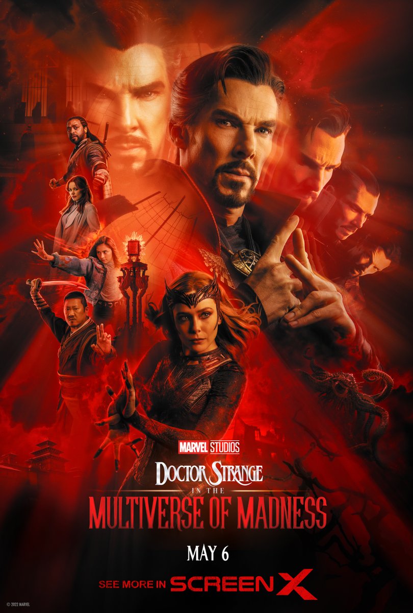 Check out the #ScreenX exclusive artwork for Marvel Studios’ @DrStrange in the Multiverse of Madness and surround yourself with exclusive imagery of the multiverse in the 270-degree ScreenX panoramic experience. Only in theaters May 6, tickets on sale now!