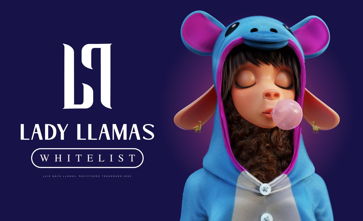 LaidBackLlamas's tweet image. #LadyLlamas Whitelist #Giveaway! 👩‍🎤🦙

We’re giving away 5 exclusive whitelist spots to be able to mint 1 of our 3000 Lady Llamas!

How to win:
1⃣ Like &amp;amp; Retweet
2⃣ Follow @LaidBackLlamas
3⃣ Join Discord discord.gg/laidbackllamas
4⃣ Tag 3 Frens

⏰ 48hrs - GL! #NFT #WomenInNFTs