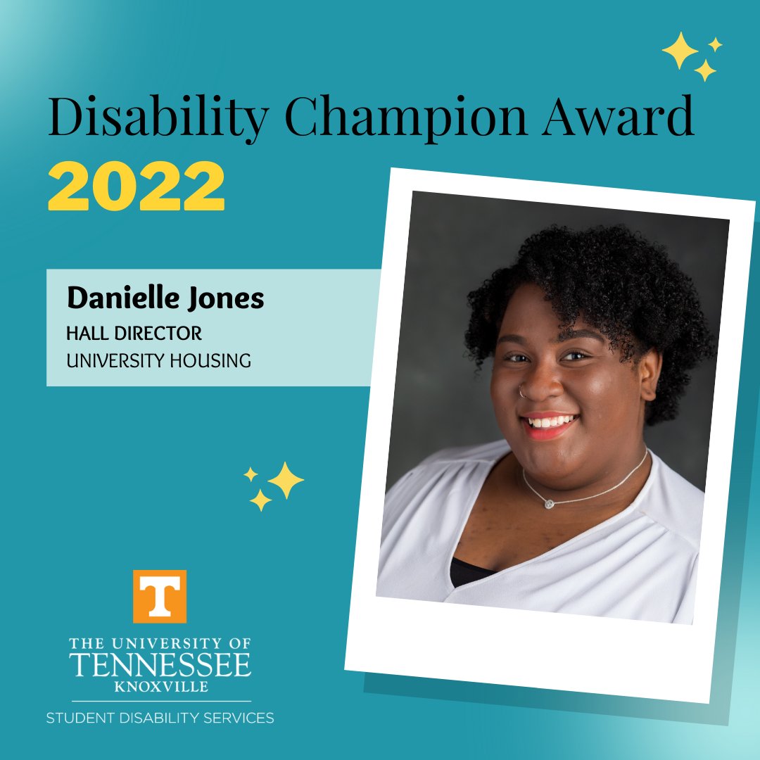 UTKSDS's tweet image. We are happy to recognize the 2022 student-nominated Disability Champion Award recipients. Congrats to Danielle Jones, Gary LeCleir, Dan Roberts, and Kimberly Wolbers.

Thank you for all of your work in promoting &amp;amp; practicing a culture of inclusion for students with disabilities.