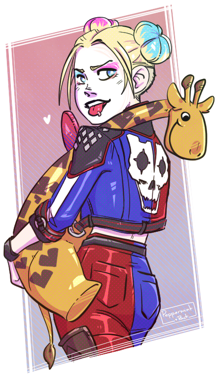 PeppermintIllus's tweet photo. screenshot redraw kinda of #HarleyQuinn https://t.co/D5EUmN9Ria
