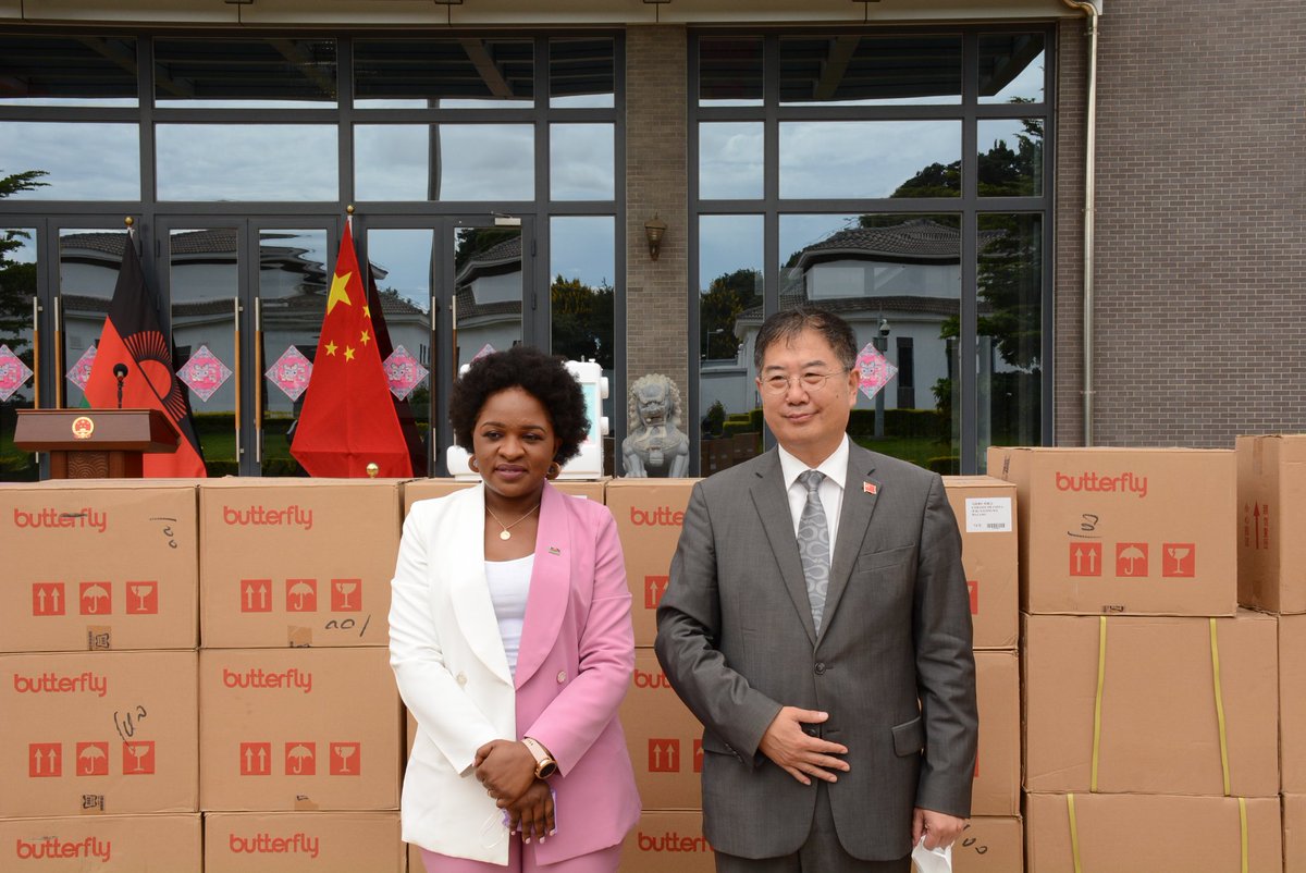 LiuHongyang4's tweet photo. Today, on behalf of the Chinese govt, I donated 60 sewing machines to Hon. #VeraKamtukula, Minister of Labour, to support her efforts to conduct technical training programs to benefit women in Malawi. My embassy will continue to facilitate technical training programs. https://t.co/42KaVJ9Uln