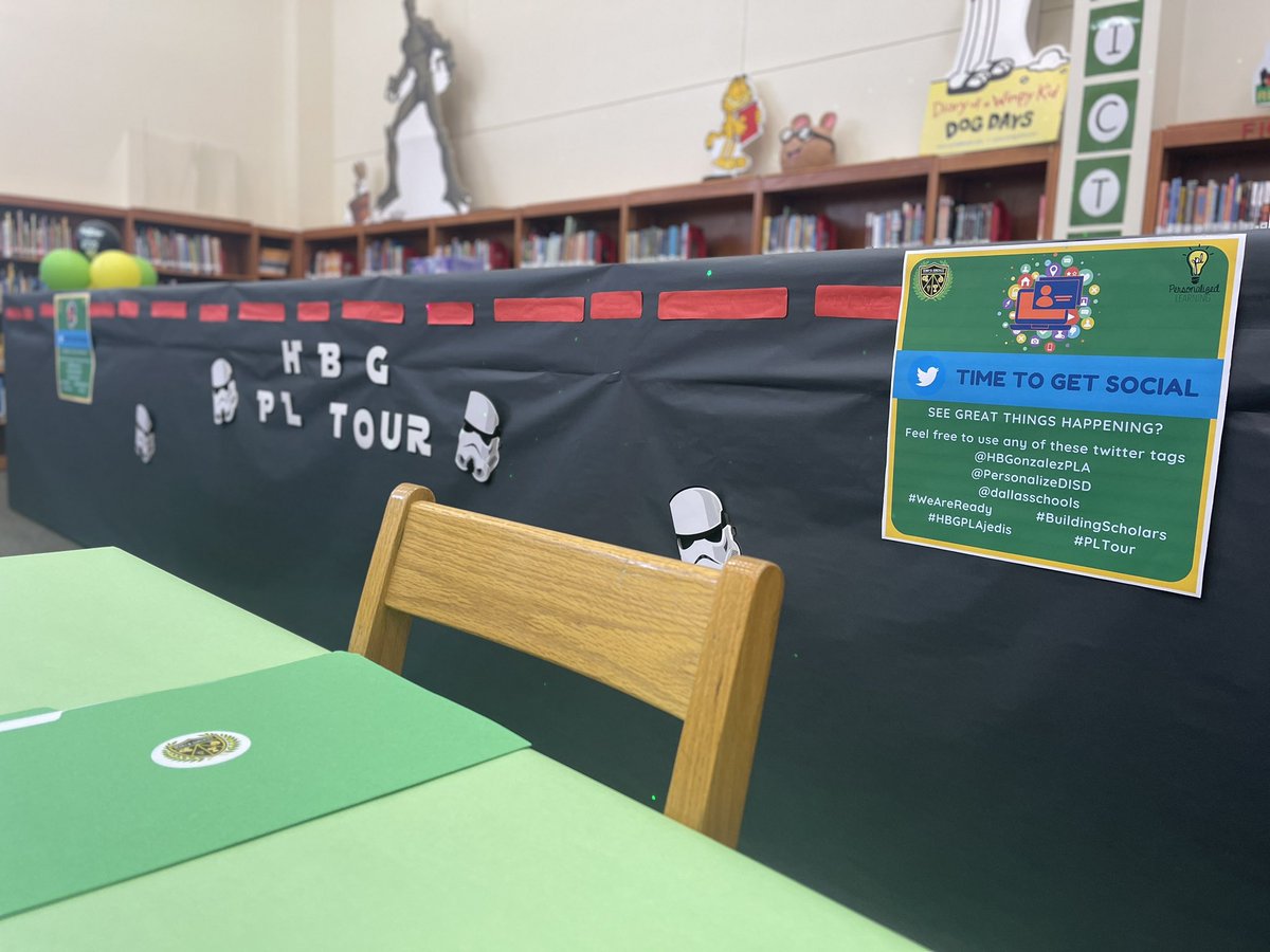 HBGonzalezPLA's tweet photo. We are #PLTour ready!! We welcome all educators from close and far with open doors, to show the great things that happen here at #HBGPLA #BuildingScholars #HBGPLAjedis @PersonalizeDISD @Tanya_N_Shelton https://t.co/Ccrag8sOZp