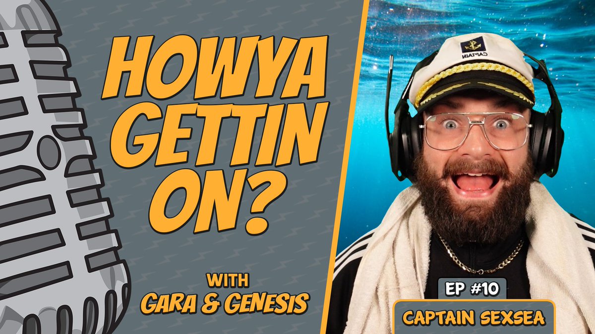 HowyaPodcast's tweet image. 🚨EPISODE 10🚨

The Captain is here!😎

Tomorrow night, we chat to @Captain_Sexsea!🚢

The boat riding, sea diving &amp;amp; content electrifying man himself joins us to tell the story behind it all!💪

See you tomorrow at 10pm!👍